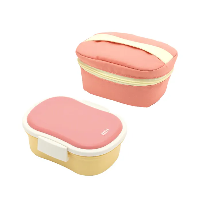 mii ギフトセット (弁当箱+ 保冷ポーチ) 三好製作所【ギフト プレゼント お弁当箱 ランチボックス ランチポーチ 子ども キッズ 幼稚園 保育園 ランチグッズ】 ピンク