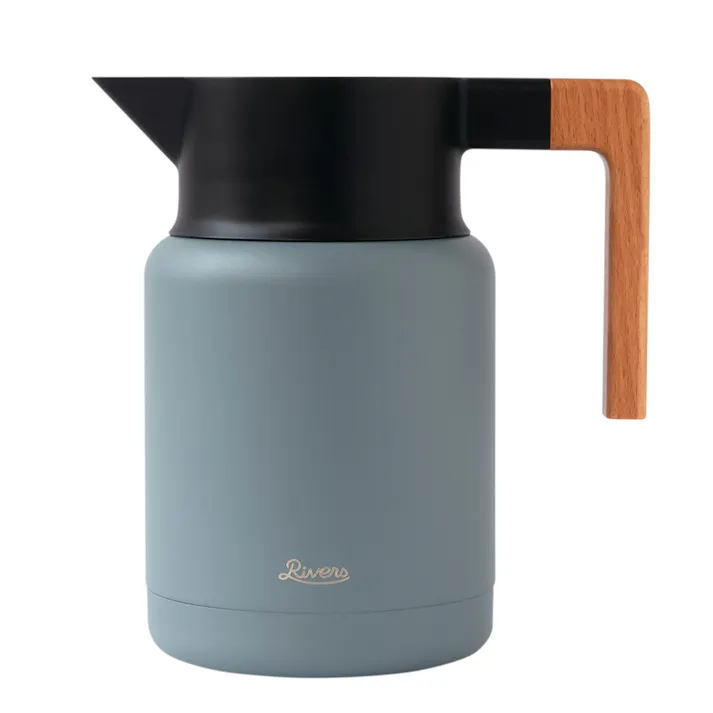 リバーズ サーモジャグキート 1200 RIVERS【ポット ジャグ 魔法瓶 保温ポット 保冷 1200ml 卓上ポット 保温 コーヒー キャンプ アウトドア】アッシュブルー