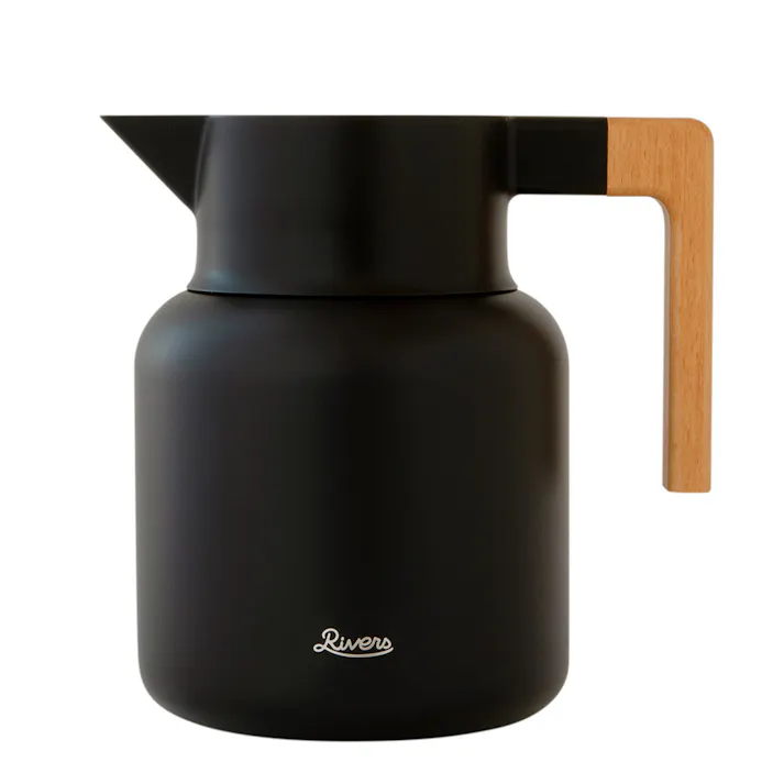 リバーズ サーモジャグキート 1600 RIVERS【ポット ジャグ 魔法瓶 保温ポット 保冷 1600ml 卓上ポット 保温 コーヒー キャンプ アウトドア】 ブラック