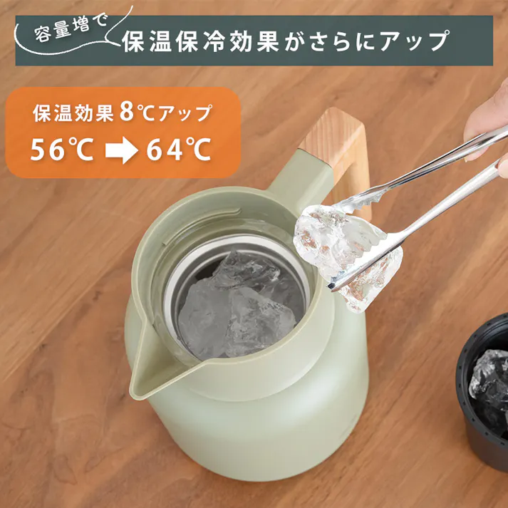 リバーズ サーモジャグキート 1600 RIVERS【ポット ジャグ 魔法瓶 保温ポット 保冷 1600ml 卓上ポット 保温 コーヒー キャンプ アウトドア】 ブラック