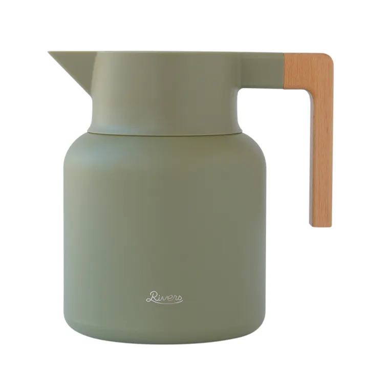 リバーズ サーモジャグキート 1600 RIVERS【ポット ジャグ 魔法瓶 保温ポット 保冷 1600ml 卓上ポット 保温 コーヒー キャンプ アウトドア】 カーキ
