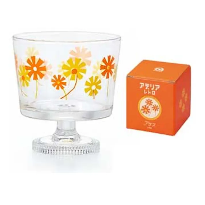 アデリアレトロ 脚付きデザート 深型【デザートカップ アイス デザートグラス 脚付きグラス ガラス 食器 レトロ 日本製】 アリス