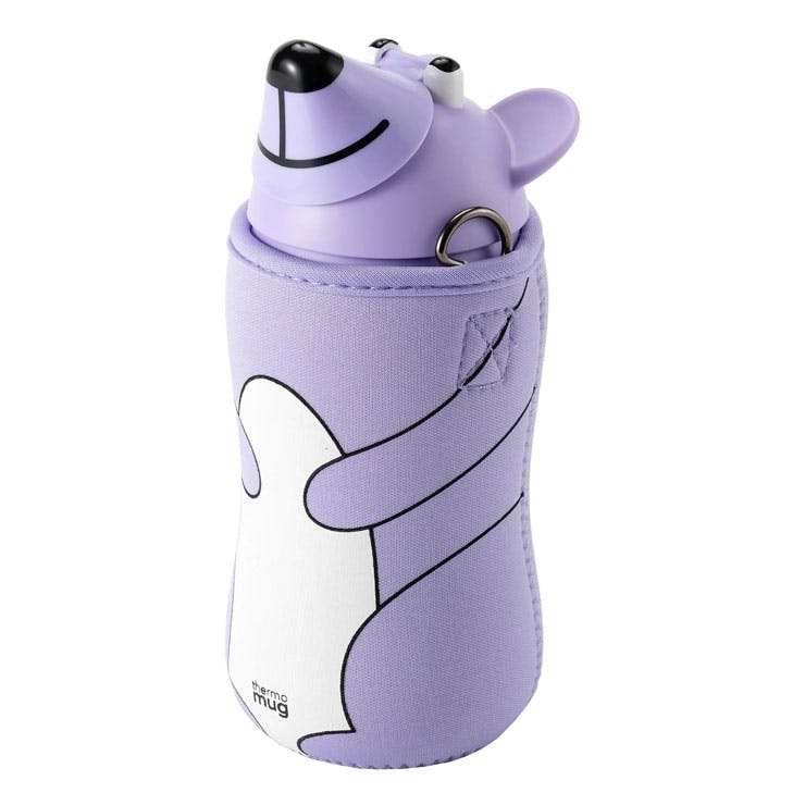 サーモマグ アニマルボトル ベアー 380ml ストラップ thermomug ANIMAL BOTTLE BEAR AB20-38【ストロー 水筒  保冷/キッズ/子供用水筒】ペールバイオレット | 弁当箱・水筒 | ホームセンター通販【カインズ】