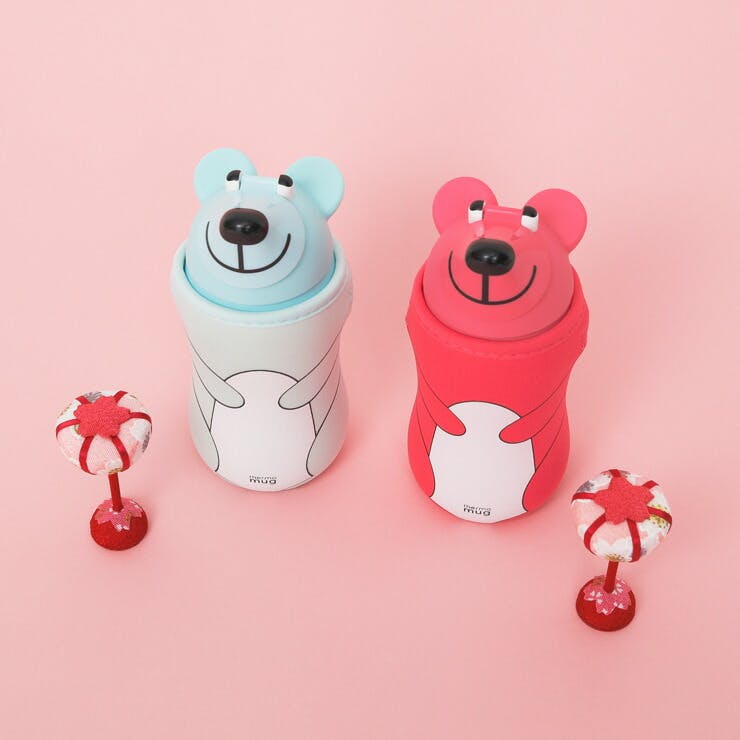 サーモマグ アニマルボトル ベアー 380ml ストラップ thermomug ANIMAL BOTTLE BEAR AB20-38【ストロー 水筒  保冷/キッズ/子供用水筒】ペールバイオレット | 弁当箱・水筒 通販 | ホームセンターのカインズ