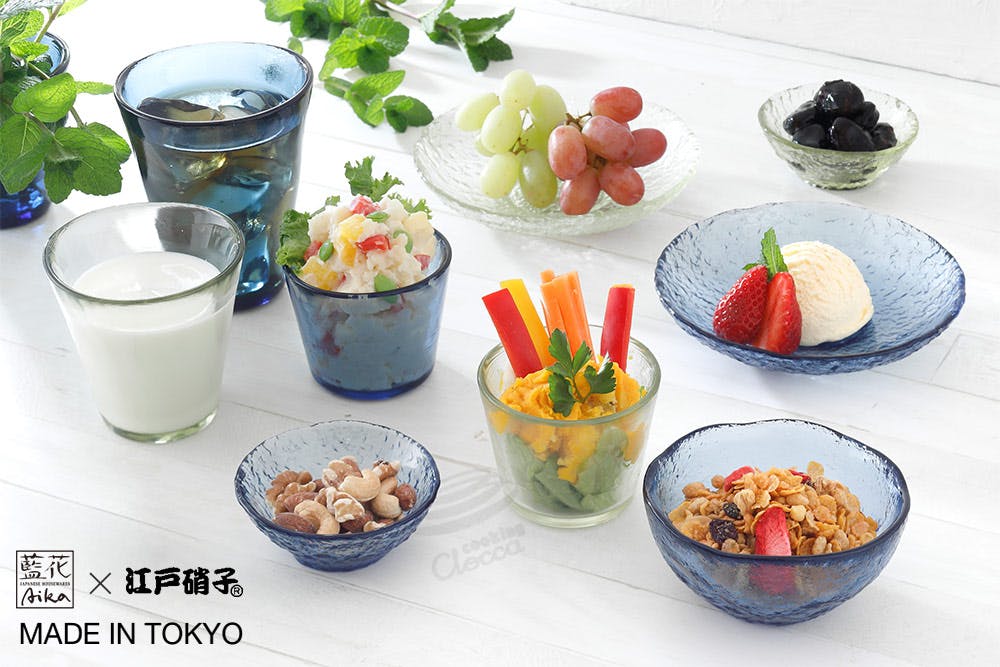 骨董　時代ガラス　寒色系　モダンカラー　３種　３客セット　バラ売り不可※ 骨董 時代ガラス 寒色系 モダンカラー 3種 3客セット バラ売り不可※