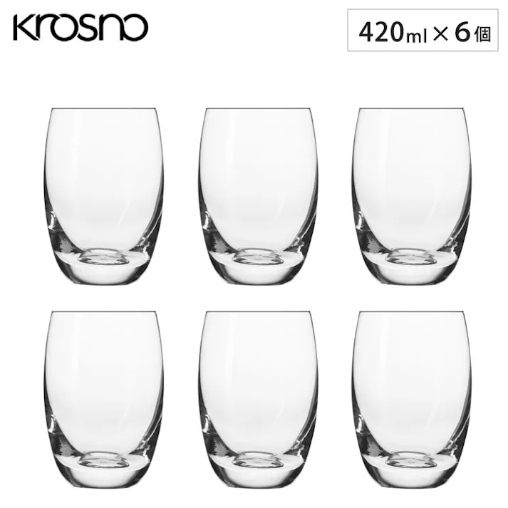 クロスノ アリス タンブラー 420ml 6個 セット krosno【タンブラー コップ ガラス グラス カリクリスタル】