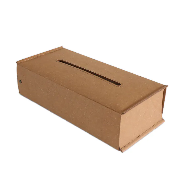 ボックスティッシュケース 吊り下げベルト付き WPB BOX TISSUE CASE【ティッシュケース 吊り下げ 車 ボンデッドレザー ティッシュカバー ティッシュボックスホルダー 日本製】ブラウン