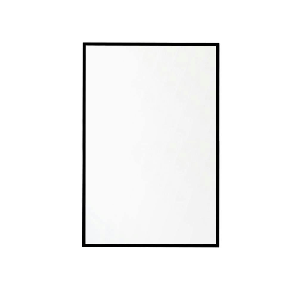 日本製】【細枠ウォールミラー(幅60×高さ90cm)(ブラック/黒)】 天然木