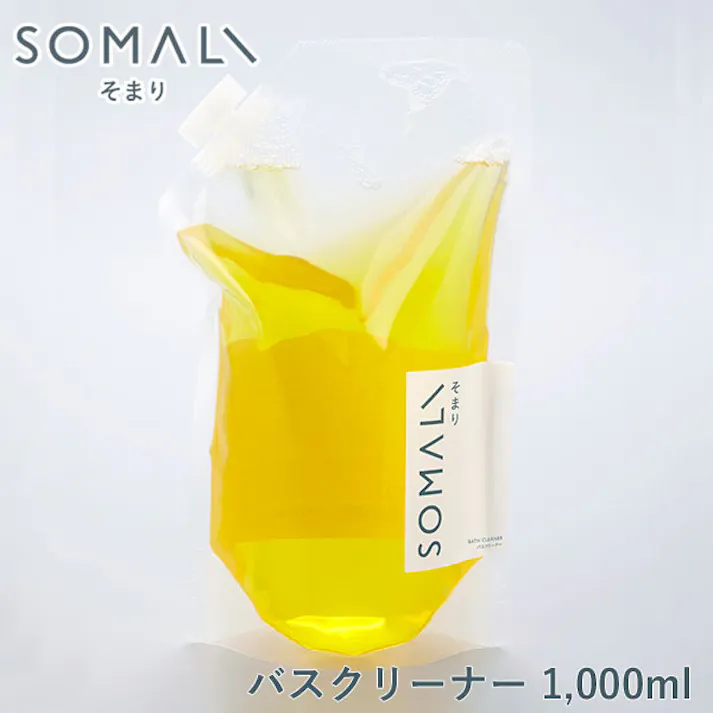 SOMALI そまり バスクリーナー 詰め替え 1L 木村石鹸【詰替え バス 洗剤 お風呂用洗剤 おふろ用 風呂用洗剤 せっけん 敏感肌 液体 泡 風呂掃除 エコ洗剤 掃除用品 日本製】