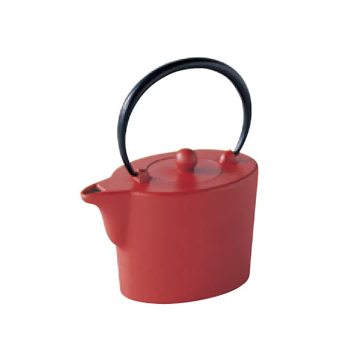 岩鋳 雅 カラー 鉄急須 450ml 茶こし付き 藍花 南部鉄器【南部鉄瓶 急須 茶道具 鋳鉄 日本製】 赤茶