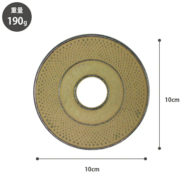 岩鋳 釜敷 丸アラレ 小 10cm 金銀 藍花 南部鉄器【鍋敷き ポットスタンド 鋳鉄 南部鉄 日本製】 銀