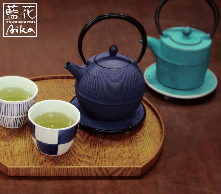 岩鋳 釜敷 丸アラレ 大 14cm 黒 10052 藍花 南部鉄器【鍋敷き ポット