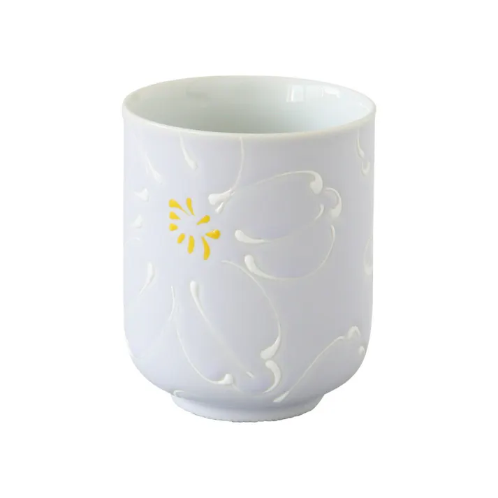 花霞 湯呑 波佐見焼 藍花【湯のみ コップ 食器 磁器 日本製】 ライラック