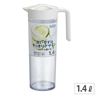 岩崎工業 タテヨコ スリムピッチャー 1.4L ラストロウェア K-1267【冷水筒 横置き 縦置き 耐熱 ピッチャー ジャグ 麦茶ポット 麦茶 お茶 冷水筒 冷水ポット プラスチック シンプル】