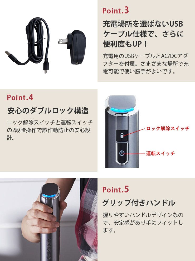 クイジナート コードレス充電式ハンドブレンダー RHB-100J