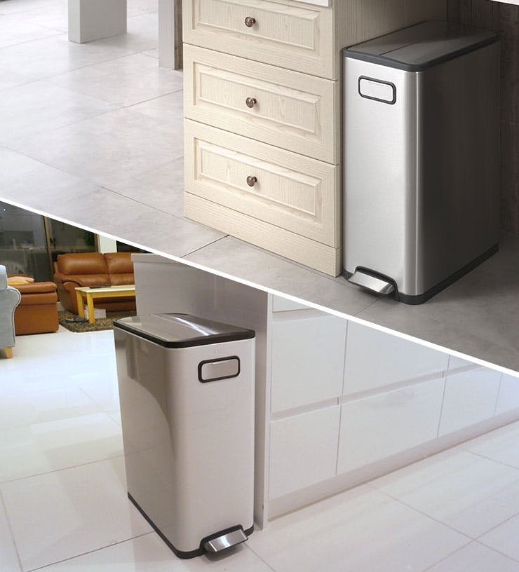 エコフライ ステップビン 20L+20L 分別タイプ ゴミ箱 ペダル開閉 送料無料】 エコフライステップビン20L+20L 分別タイプ ペダル式