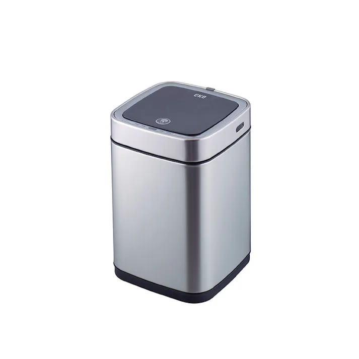 EKO エコスマート X 充電式センサービン 6L イーケーオー シルバー EK9252RGMT-6L【ゴミ箱 自動開閉 センサー 電動 USB充電 ダストボックス ふた付き ステンレス センサーゴミ箱 キッチン 洗面所 寝室】