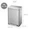 EKO エックスキューブ ステップビン 20+20L ペダル式 ゴミ箱 分別 イーケーオー EK9368MT-20L+20L【ごみ箱 抗菌 密閉 生ゴミ 臭わない 分別ゴミ箱 ダストボックス 45リットル 大容量 ペダル ステンレス キッチン リビング】