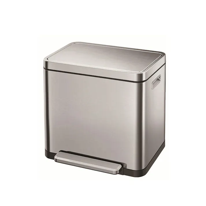 EKO エックスキューブ ステップビン 20L ペダル式 ゴミ箱 イーケーオー EK9368MT-20L【ごみ箱 抗菌 密閉 生ゴミ 臭わない ダストボックス 20リットル ペダル ステンレス キッチン リビング】