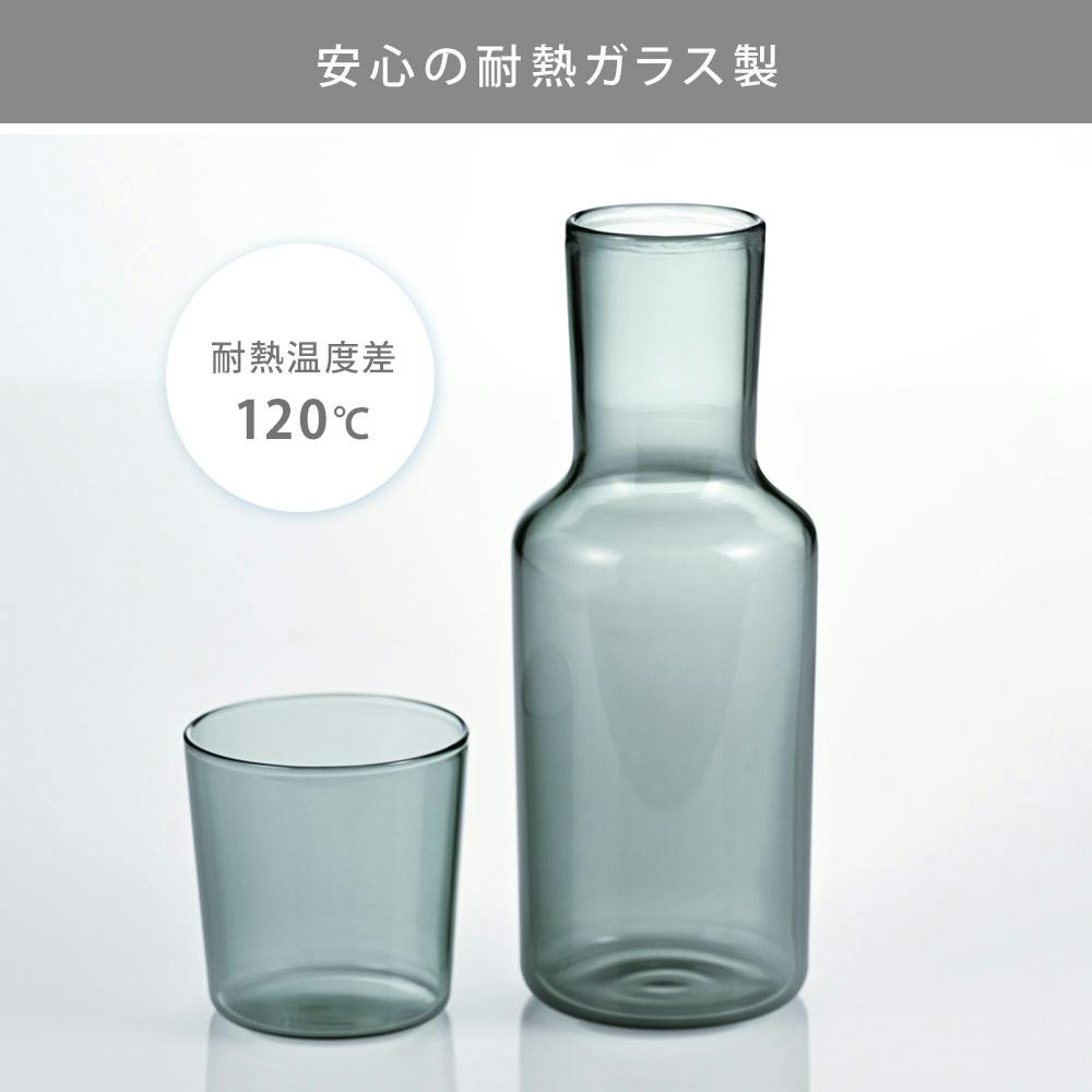 緑色のガラス瓶 ハリオ カラーズ ナイトカラフェ 600ml HARIO COLORS