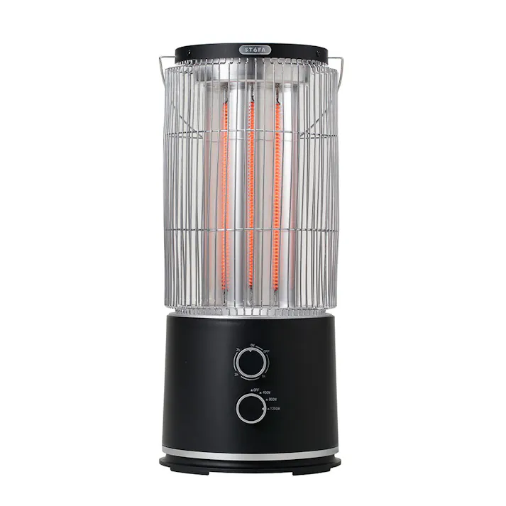 STUFA SOTODAN 遠赤外線ヒーター STUFA STU-1201A インターセントラル【防水 暖房 アウトドア 持ち運び リビング 屋外 季節家電】 ブラック