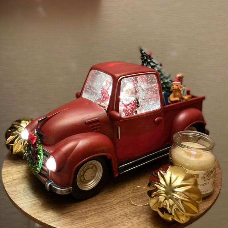 クリスマスウォーターグローブ Santa in car【サンタクロース スノー