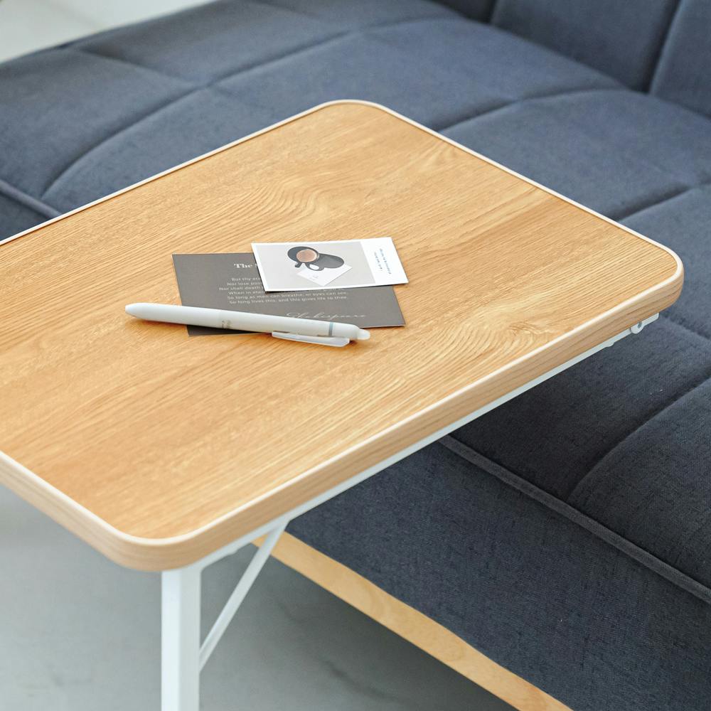 スクエアサイドテーブル ラテ(ナチュラル)】 ナイトテーブル