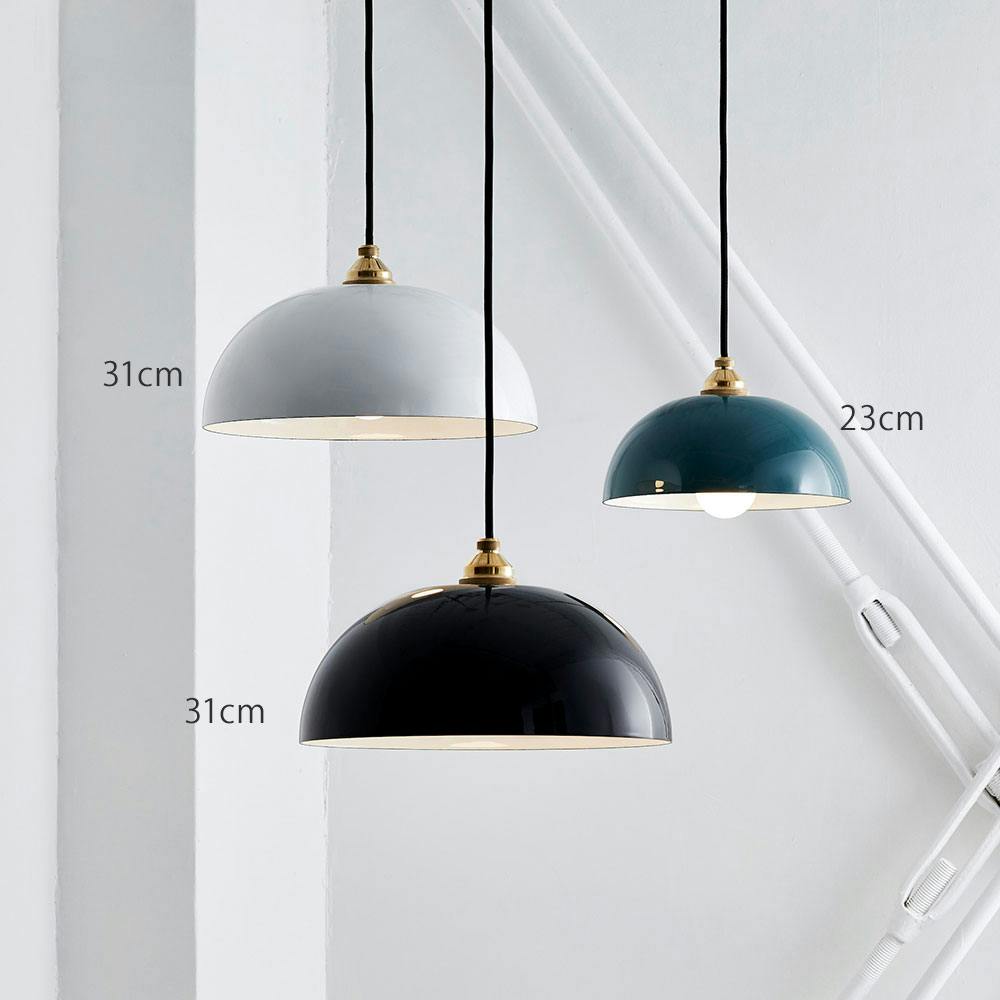 ランプシェード ホーロー 琺瑯ランプ 23cm 無地 E26 LED電球専用