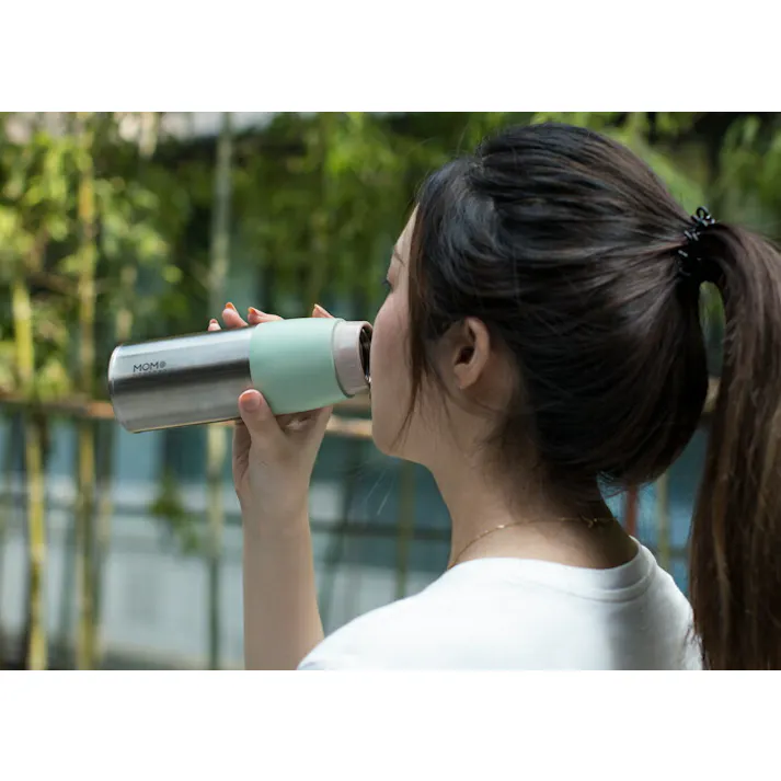 ルピナス タンブラー 400ml モモコンセプト 真空断熱 保温 保冷 MOMO concept 百麦【水筒 マグボトル 魔法瓶 真空二重構造 ステンレスボトル 直飲み ランチグッズ ピンクゴールド】 ローリエグリーン