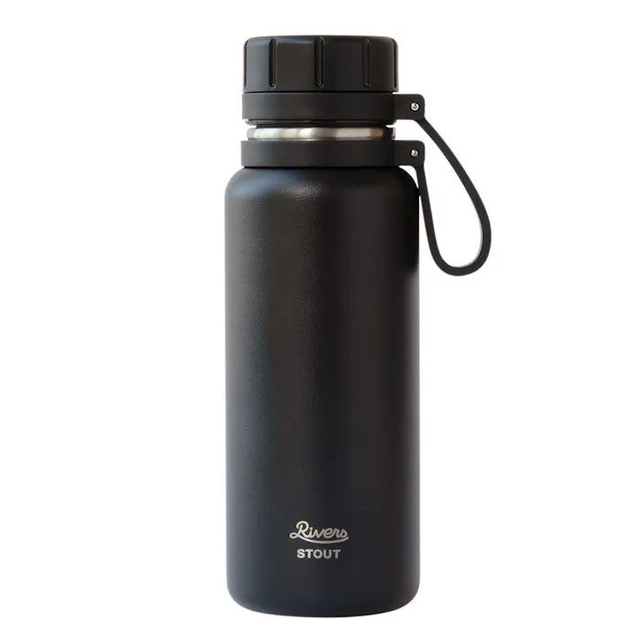 リバーズ バキュームフラスクスタウト2-500 RIVERS【水筒 ステンレスボトル マグボトル 500ml 直飲み 保温 保冷 持ち運び アウトドア】 ブラック
