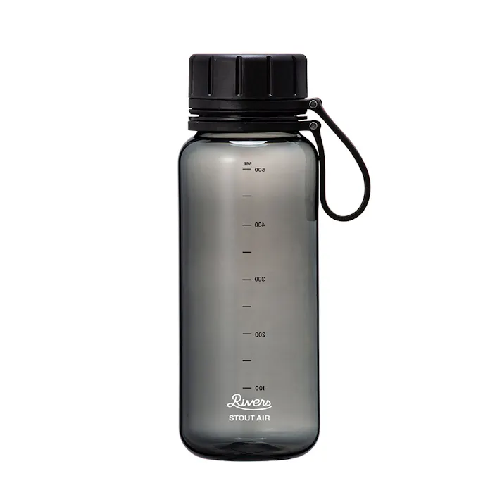 リバーズ スタウト エア 550E RIVERS【水筒 ウォーターボトル ドリンクボトル マグボトル 550ml 軽量ボトル 目盛付き スポーツ アウトドア】 ブラック