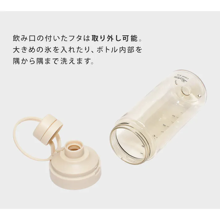 リバーズ ループ エア 850 BT013 RIVERS【水筒 850ml 常温 軽量 ボトル クリアボトル 直飲み ウォーターボトル 0.8L BPAフリー】 クリア