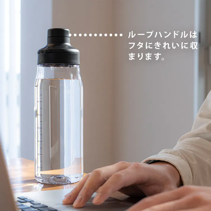 リバーズ ループ エア 850 BT013 RIVERS【水筒 850ml 常温 軽量 ボトル クリアボトル 直飲み ウォーターボトル 0.8L BPAフリー】 クリア