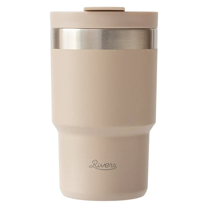 リバーズ ウォールマグ シェイド 300ml RIVERS TM013【蓋付きタンブラー ステンレス ボトル タンブラー 蓋付き こぼれない 保温 保冷 持ち運び コーヒー 魔法瓶 水筒 直飲み 0.3L】ベージュ