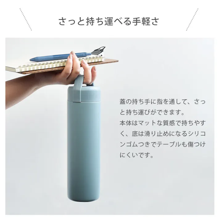 STOS ストス ステンレスボトル 500ml 逸品社 シュガーランド【水筒 保冷 保温 スポーツドリンク対応 ステンレス マグボトル ランチグッズ】 チャコールグレー