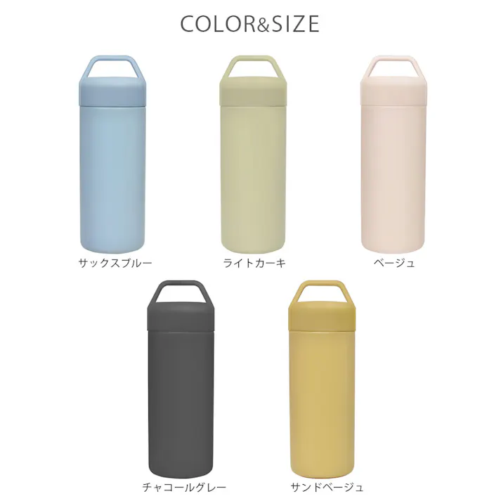 STOS ストス ステンレスボトル 500ml 逸品社 シュガーランド【水筒 保冷 保温 スポーツドリンク対応 ステンレス マグボトル ランチグッズ】 チャコールグレー