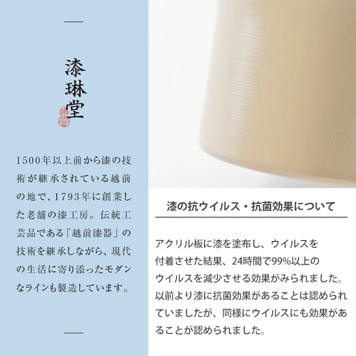 漆琳堂×KEEP URUSHI ワンプッシュボトル 300ml 三好製作所【水筒 マグボトル 直飲み 保温 保冷 ステンレスボトル ワンタッチ開閉 ランチグッズ】 藍