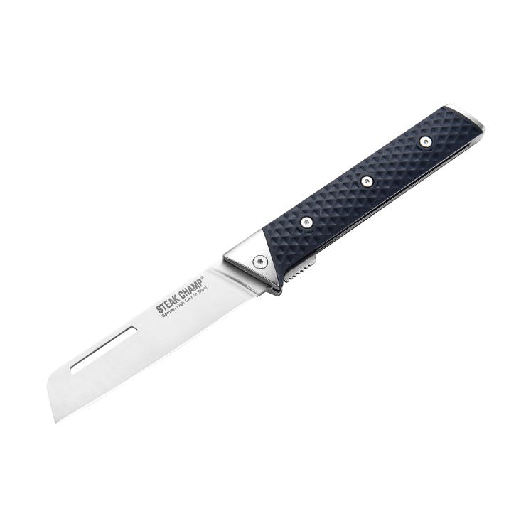 ステーキチャンプ アウトドア フォールディングナイフ 12cm 34-2000-01 STEAK CHAMP CHEFS OUTDOOR  FOLDING KNIFE【バーベキュー 折りたたみナイフ/折畳みナイフ/調理器具/送料無料】フォールディングナイフ