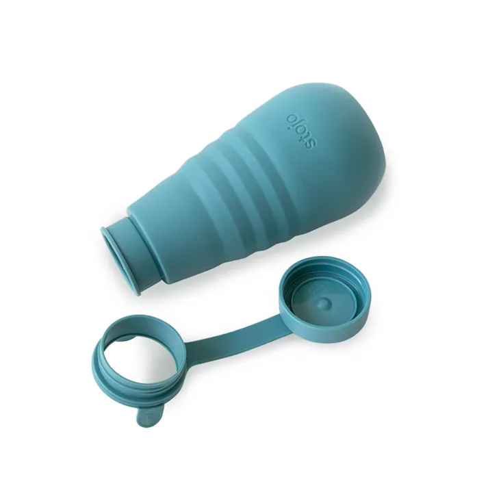 ストージョ ボトル stojo BOTTLE 590ml 20oz【水筒 シリコンボトル 折りたたみ 直飲み 常温 コンパクト 蓋付きタンブラー 食洗機対応 電子レンジ対応 BPA フリー】 ユーカリ