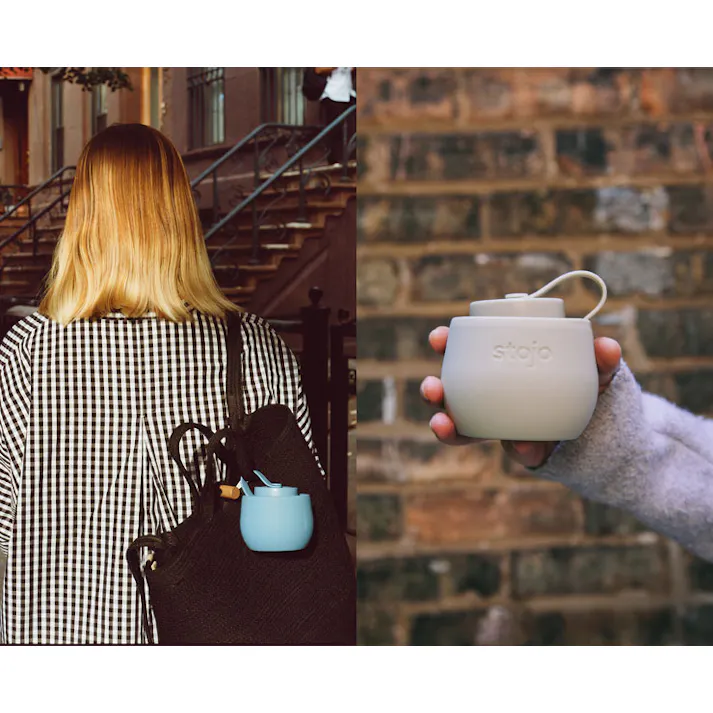 ストージョ ボトル stojo BOTTLE 590ml 20oz【水筒 シリコンボトル 折りたたみ 直飲み 常温 コンパクト 蓋付きタンブラー 食洗機対応 電子レンジ対応 BPA フリー】 ユーカリ