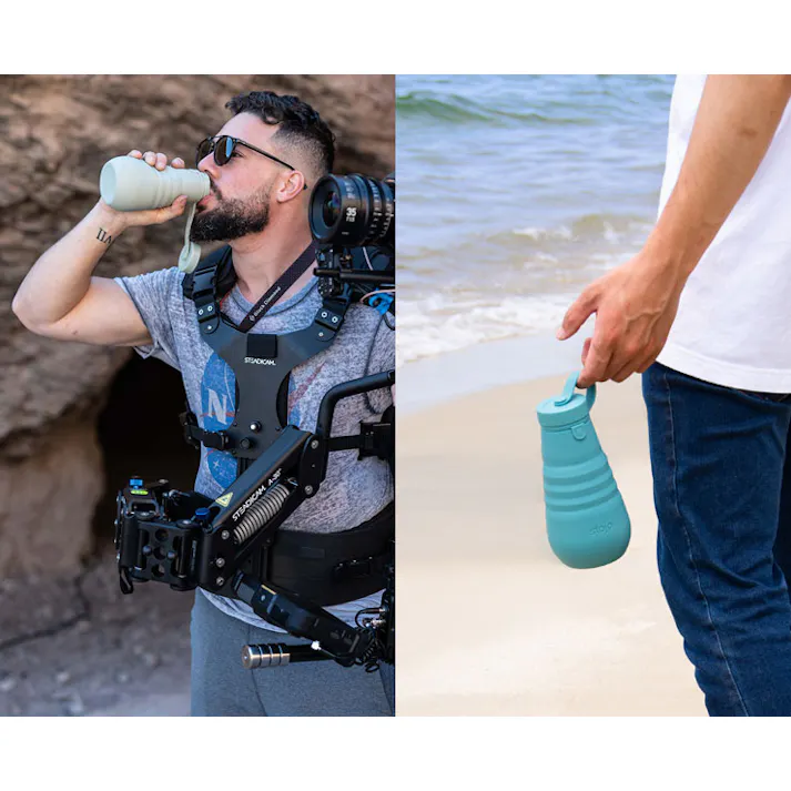 ストージョ ボトル stojo BOTTLE 590ml 20oz【水筒 シリコンボトル 折りたたみ 直飲み 常温 コンパクト 蓋付きタンブラー 食洗機対応 電子レンジ対応 BPA フリー】 スティール