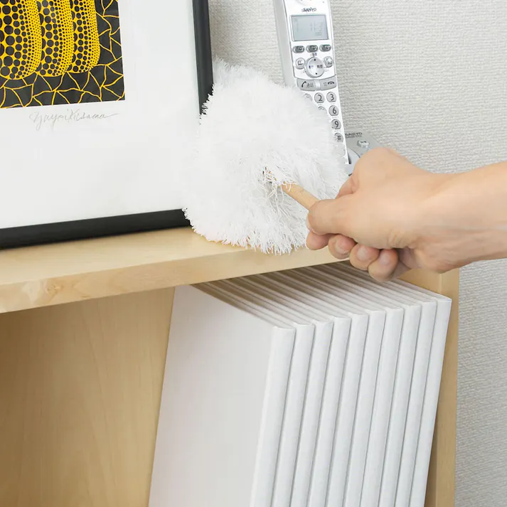 ティディ コップ ハンディモップ tidy Kop HandyMop アッシュコンセプト テラモト【ハンドモップ はたき ほこり取り 木製 洗える 掃除用品】 ブルーグリーン