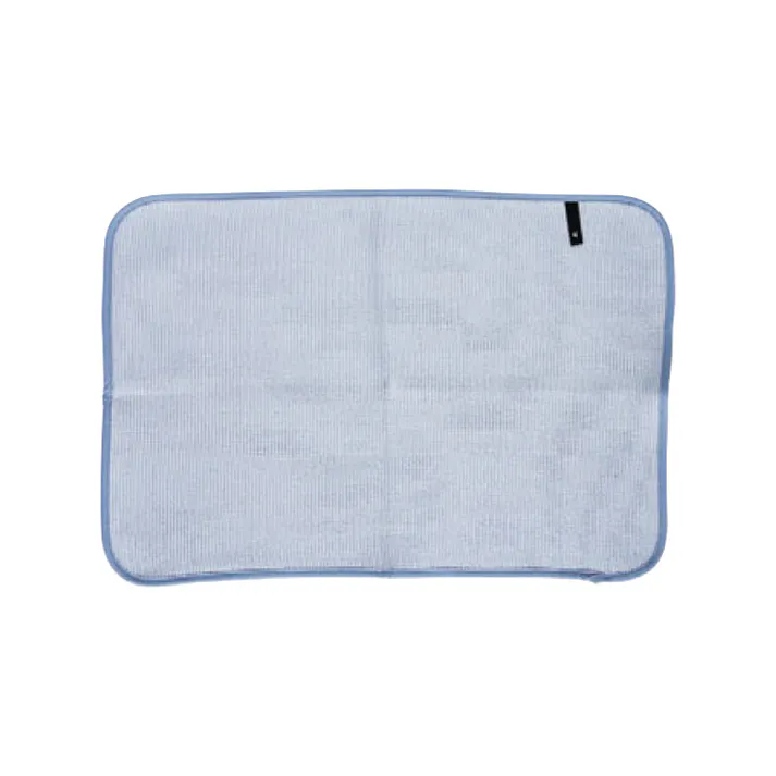 無限に抗菌する水切りマット knit kobo.h 原田織物【水切りマット キッチン 洗える 吸水マット ミューファン 速乾 抗菌 防臭 銀イオン 食器拭き キッチンクロス 日本製】 ブルー