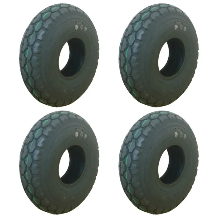 4.10/3.50-4(410/350-4) 4P HFT-231 タイヤ 荷車・台車用エアータイヤ DURO 4本セット