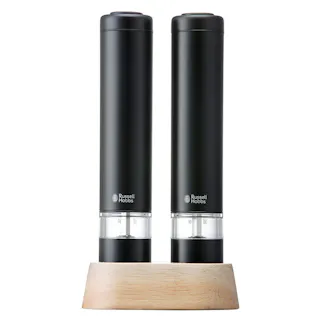 ラッセルホブス 電動ミル ソルトアンドペッパー ミニ シルバー Russell Hobbs 7933JP【ソルト ペッパー セット 塩 胡椒 ミル ソルトミル ペッパーミル スパイスミル 胡椒挽き セラミック刃】 ブラック