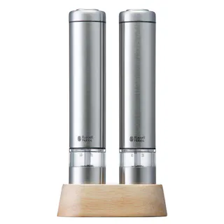 ラッセルホブス 電動ミル ソルトアンドペッパー ミニ シルバー Russell Hobbs 7933JP【ソルト ペッパー セット 塩 胡椒 ミル ソルトミル ペッパーミル スパイスミル 胡椒挽き セラミック刃】 シルバー