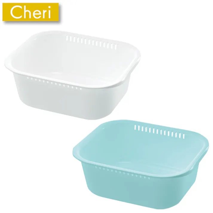 リッチェル シェリー 洗い桶 K型 Cheri Richell 16958-2 16959-9【食器洗い つけ置き 水切りかご 抗菌 日本製】 ミントブルー