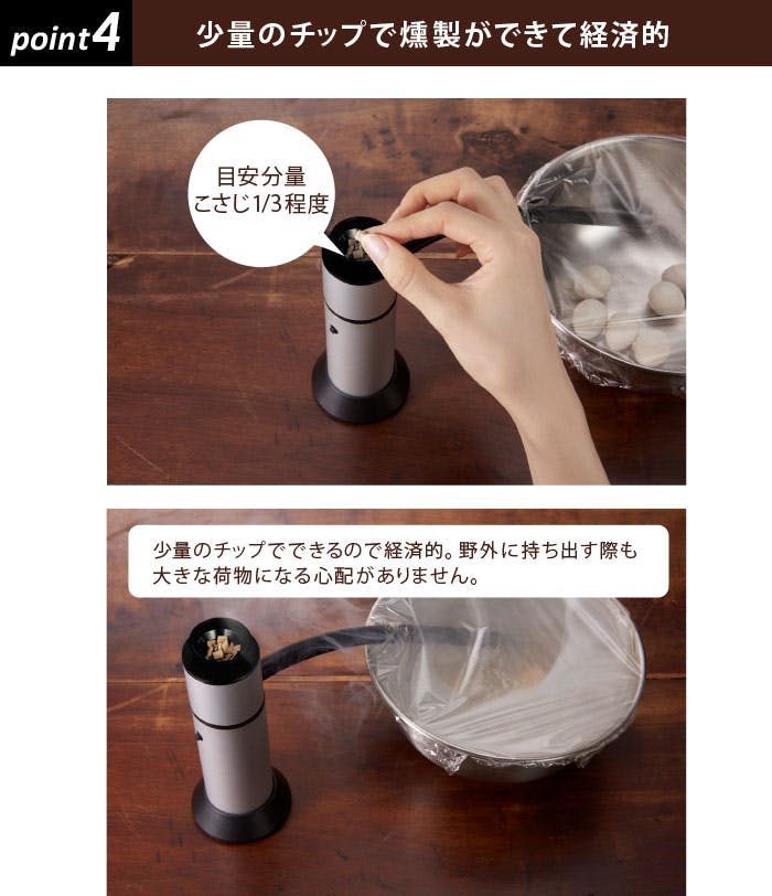 グリーンハウス フードスモーカー スモークチップ3種類 レシピ