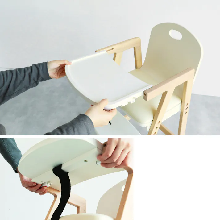 ママの「欲しい!」が詰まった Kids High Chair -hugmy- キッズハイチェア アイボリー