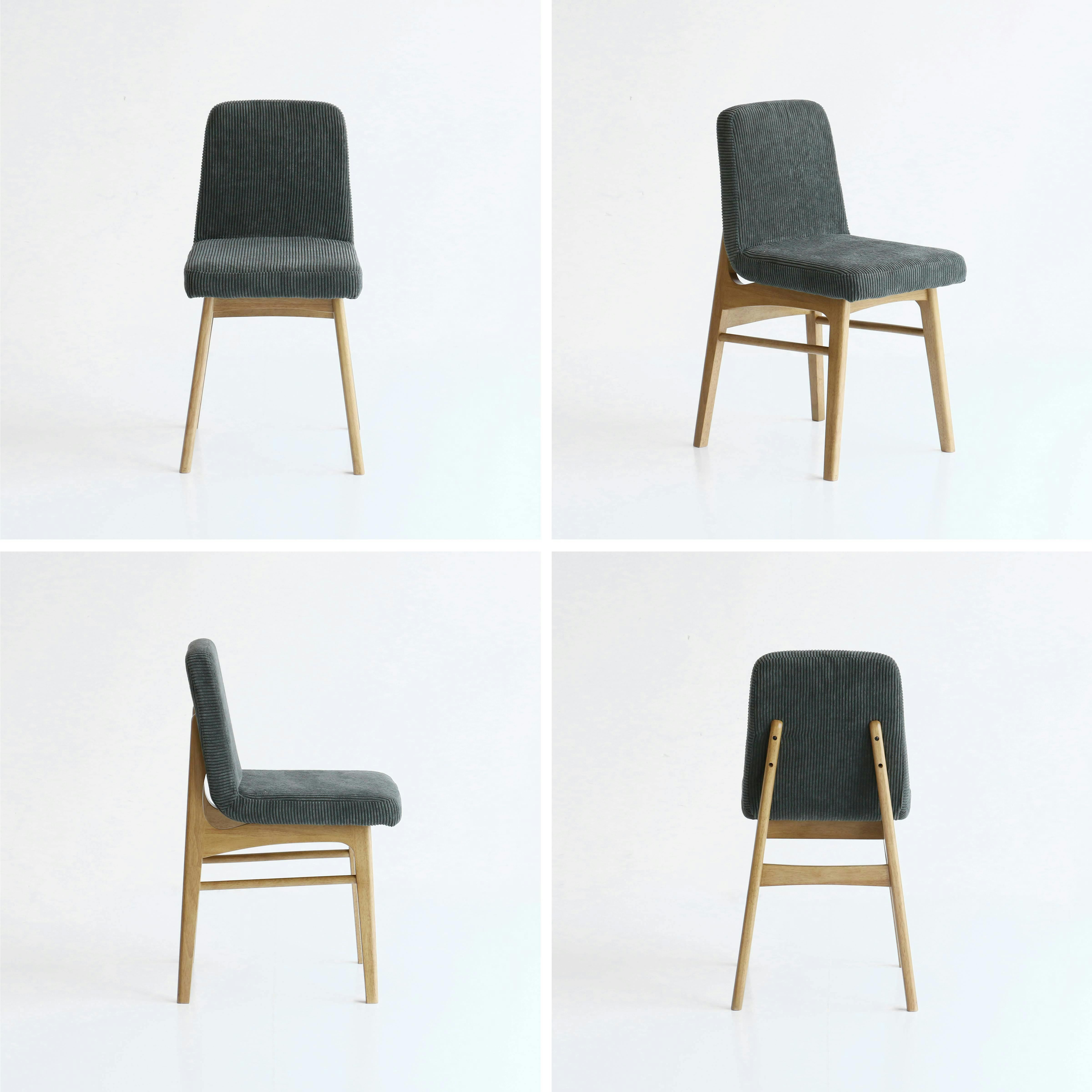 トラックファニチャー 木製 ダイニングチェア コーデュロイ